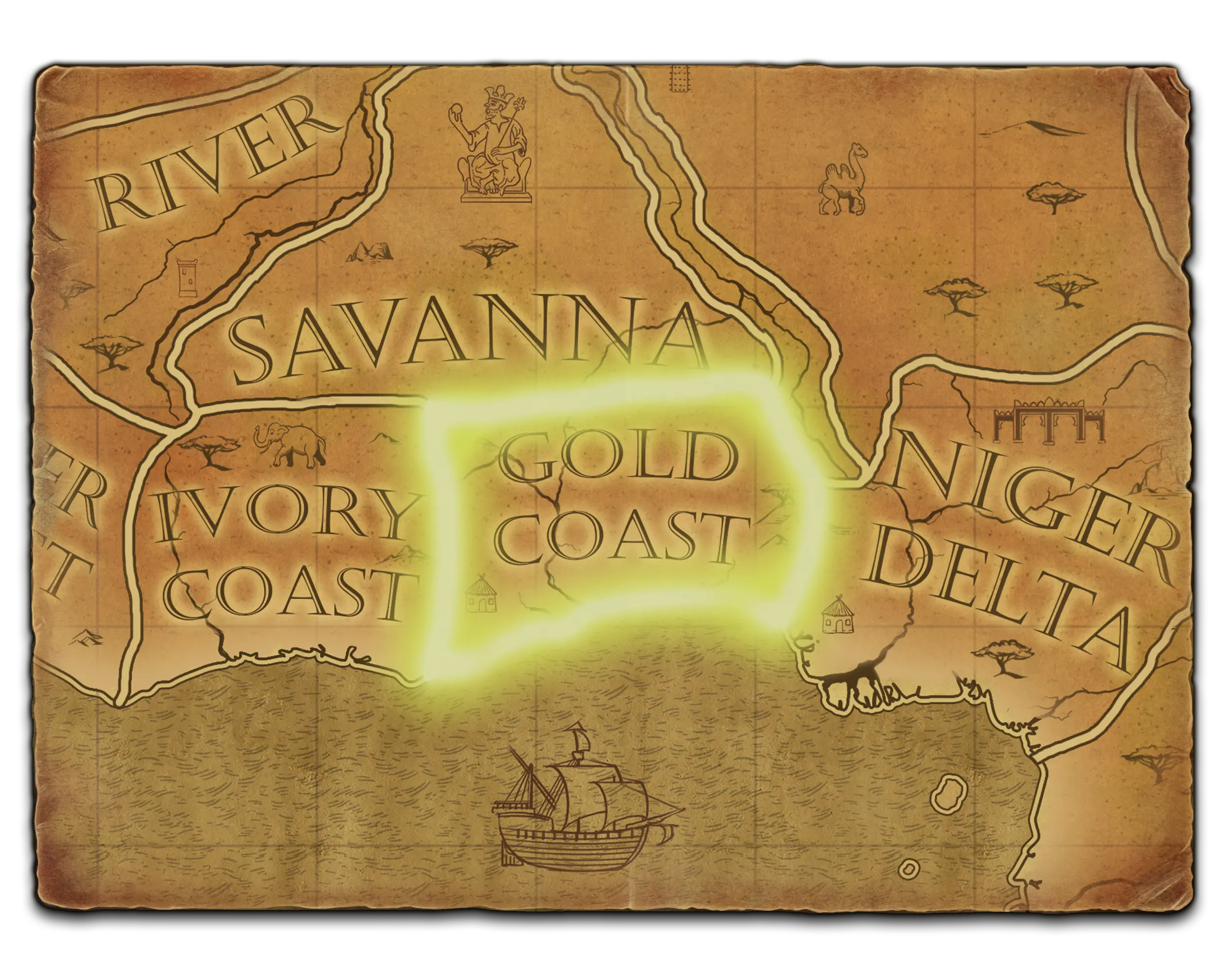 Goldküste – Fort map background