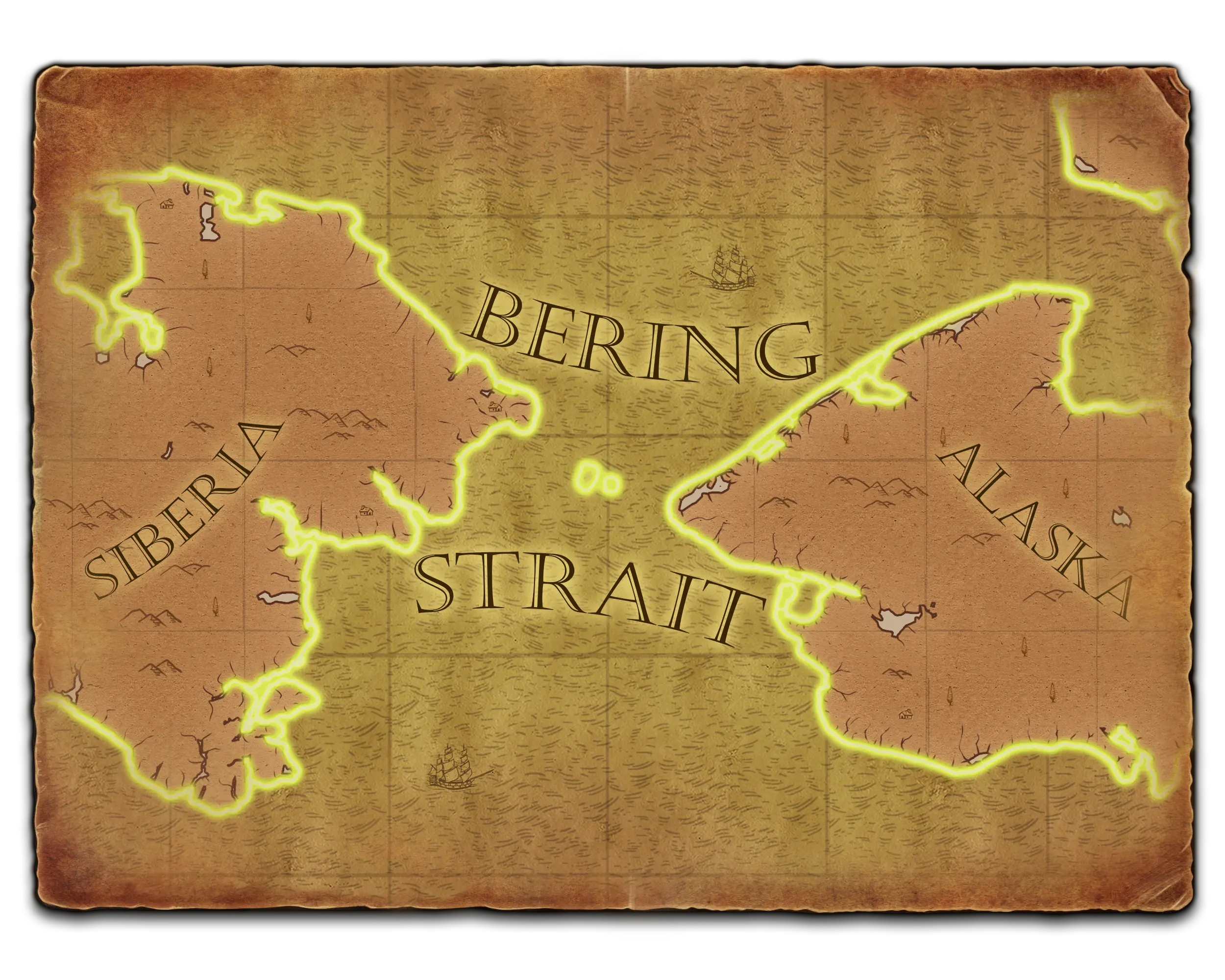 Beringstraße map background