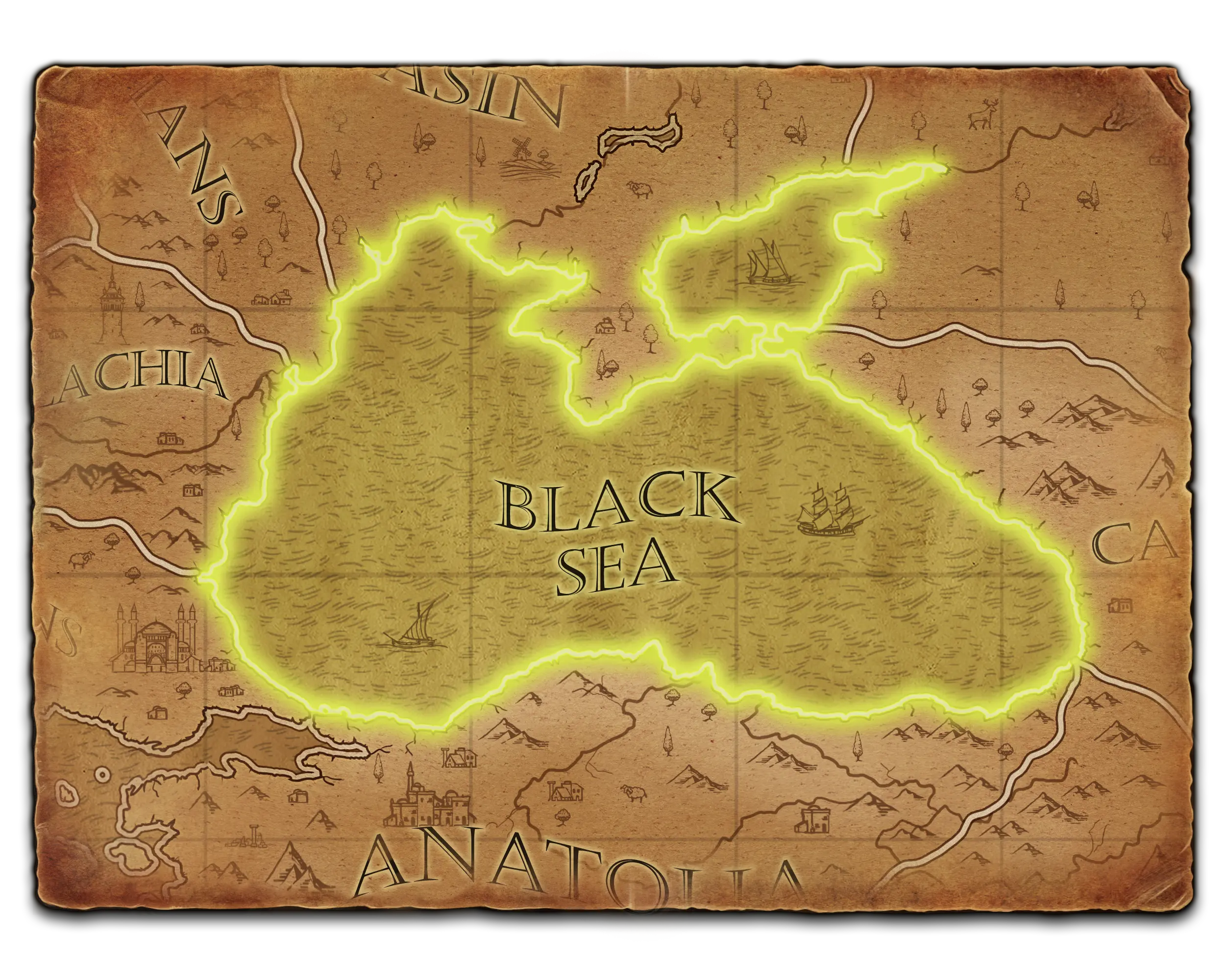 Mar Negro map background