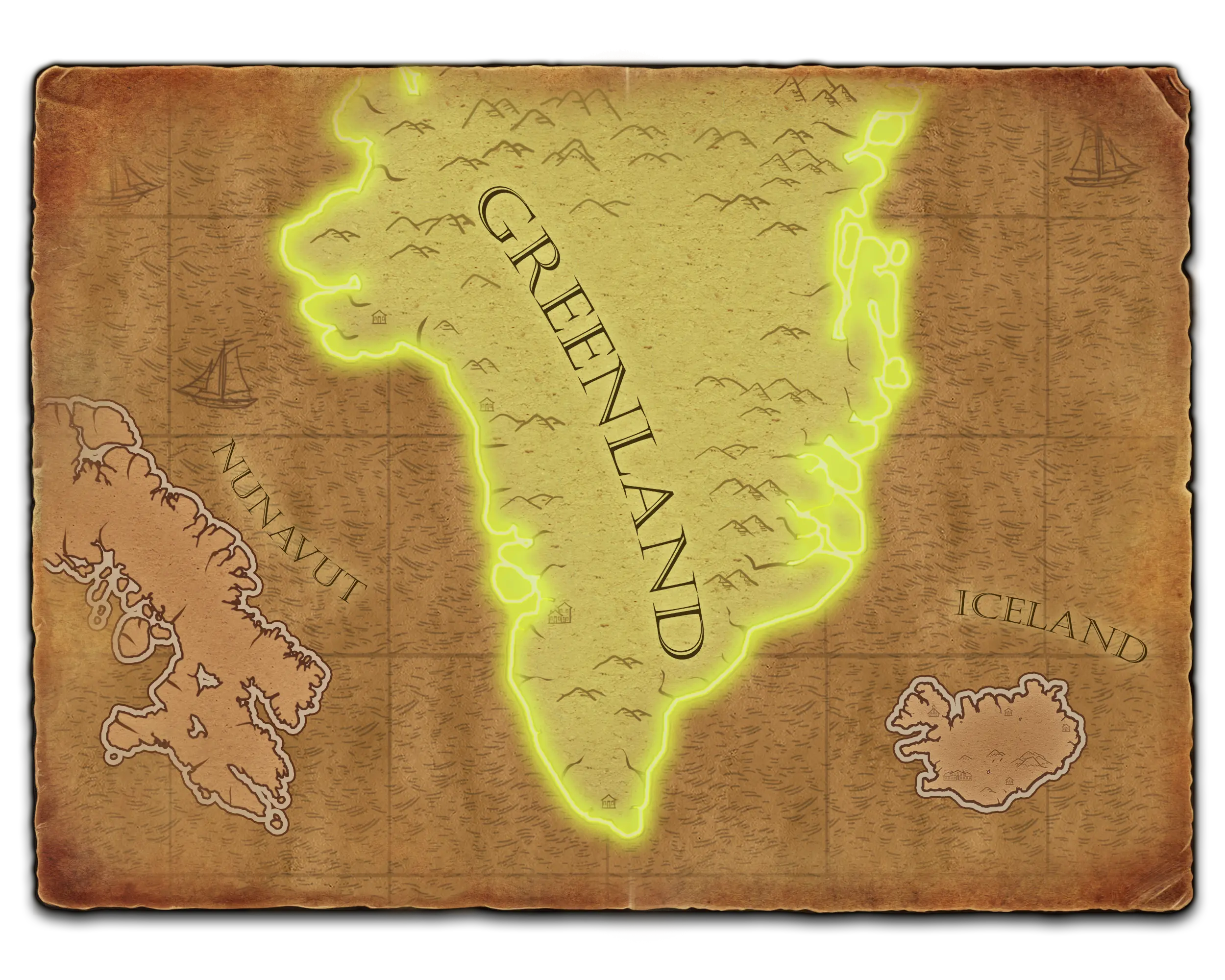 Grönland map background
