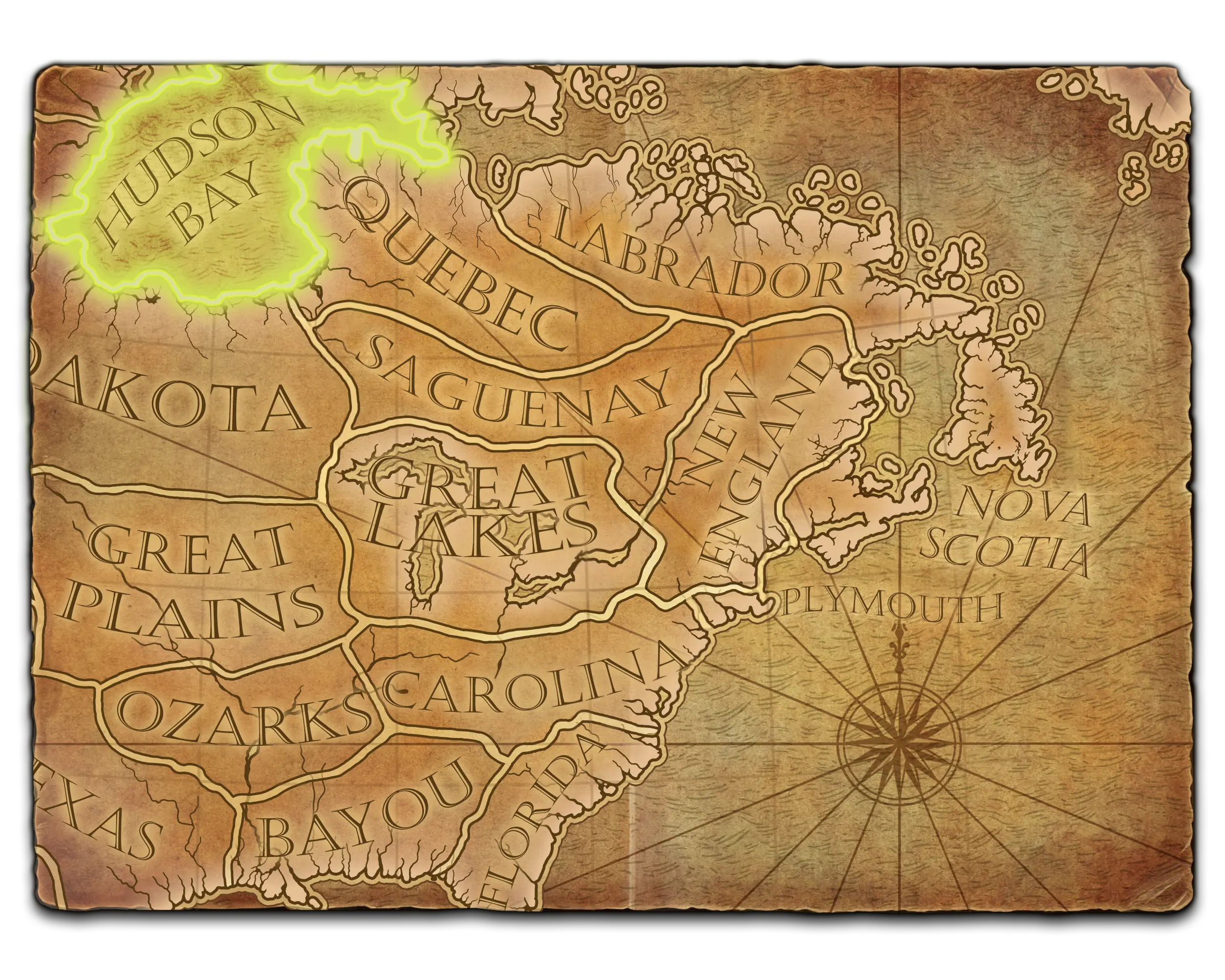 Hudson Körfezi map background