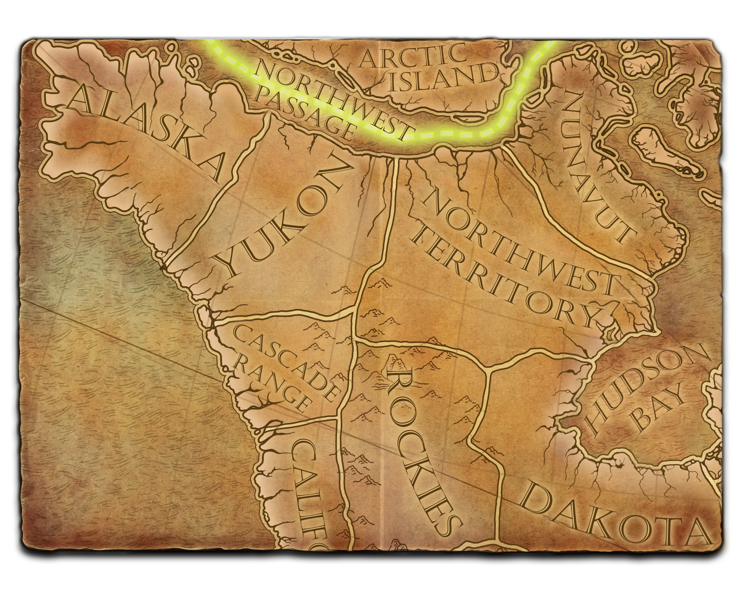 Nordwest-Passage map background