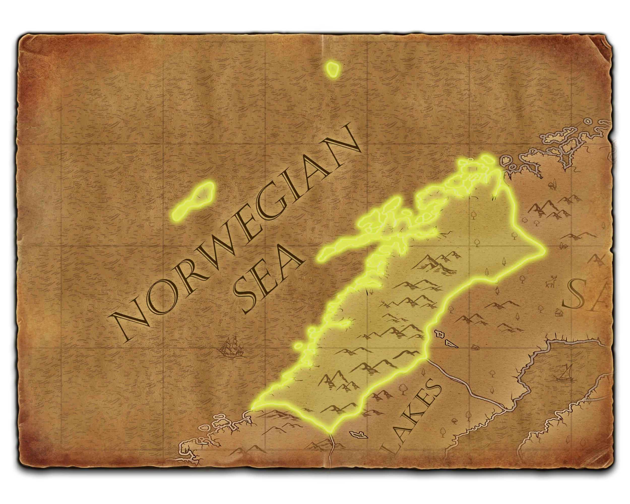 Norveç Denizi map background