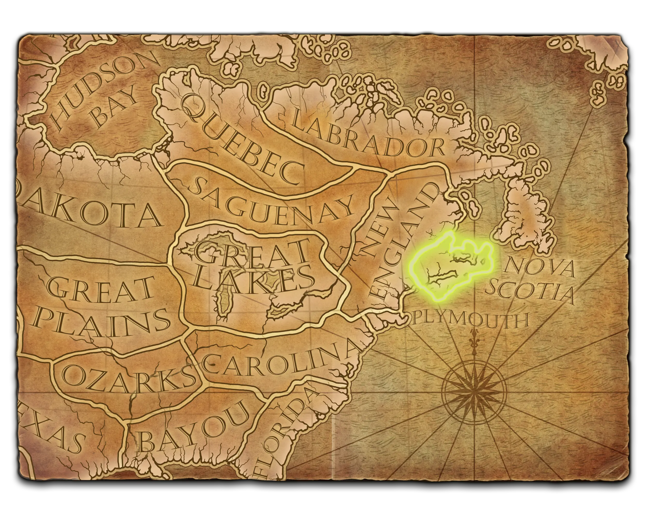 Nueva Escocia map background