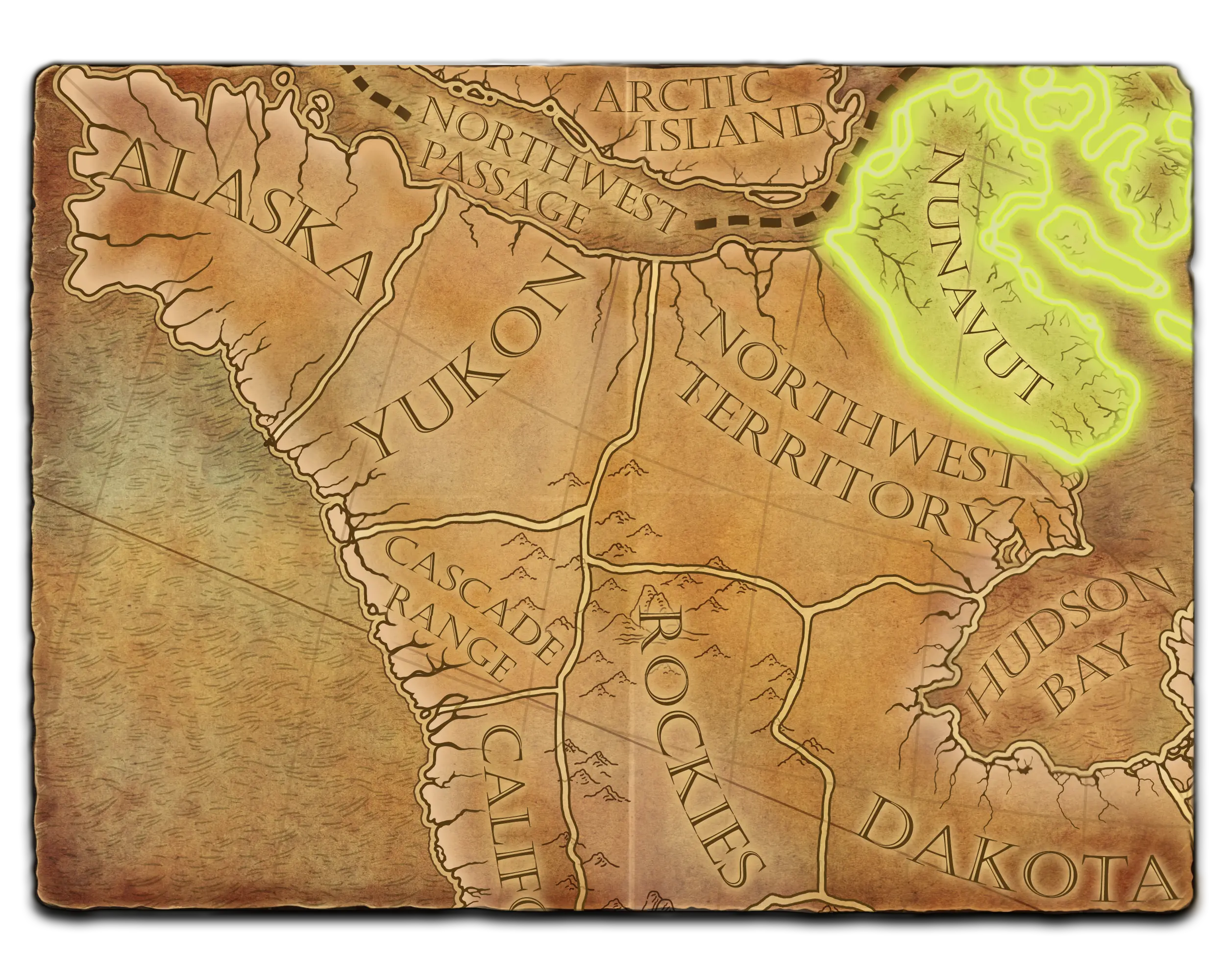 Nunavut map background