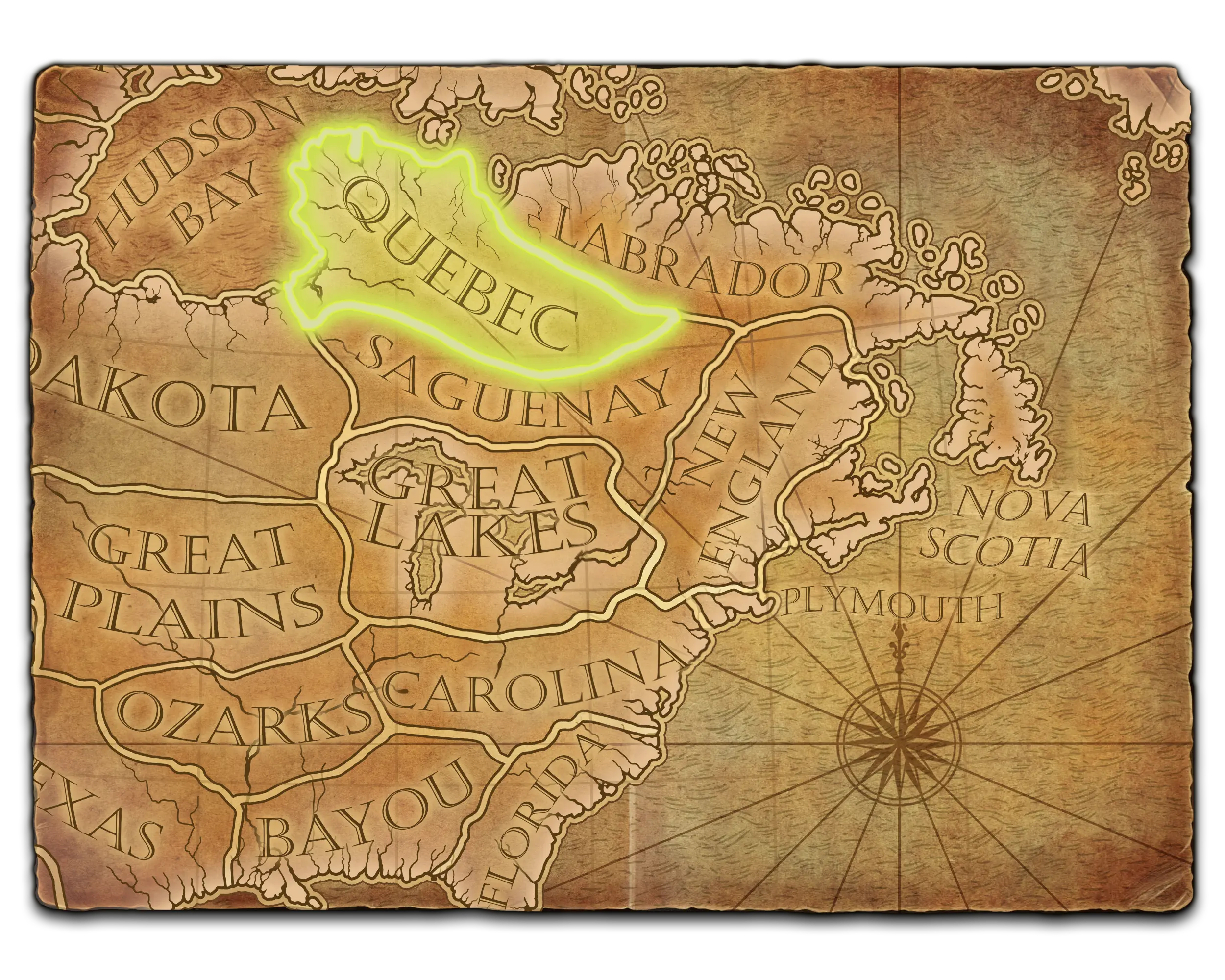 Québec map background