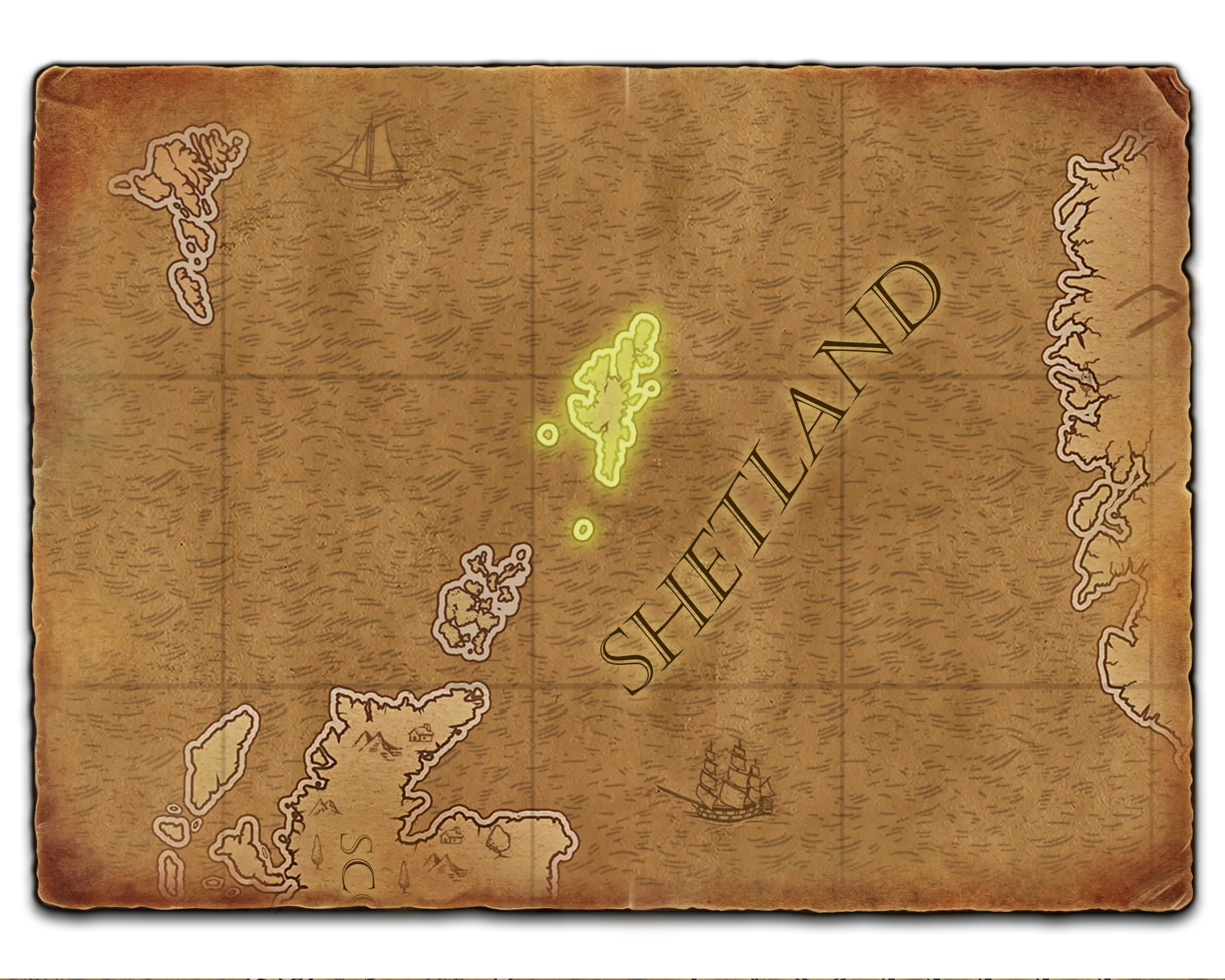 Shetlands map background