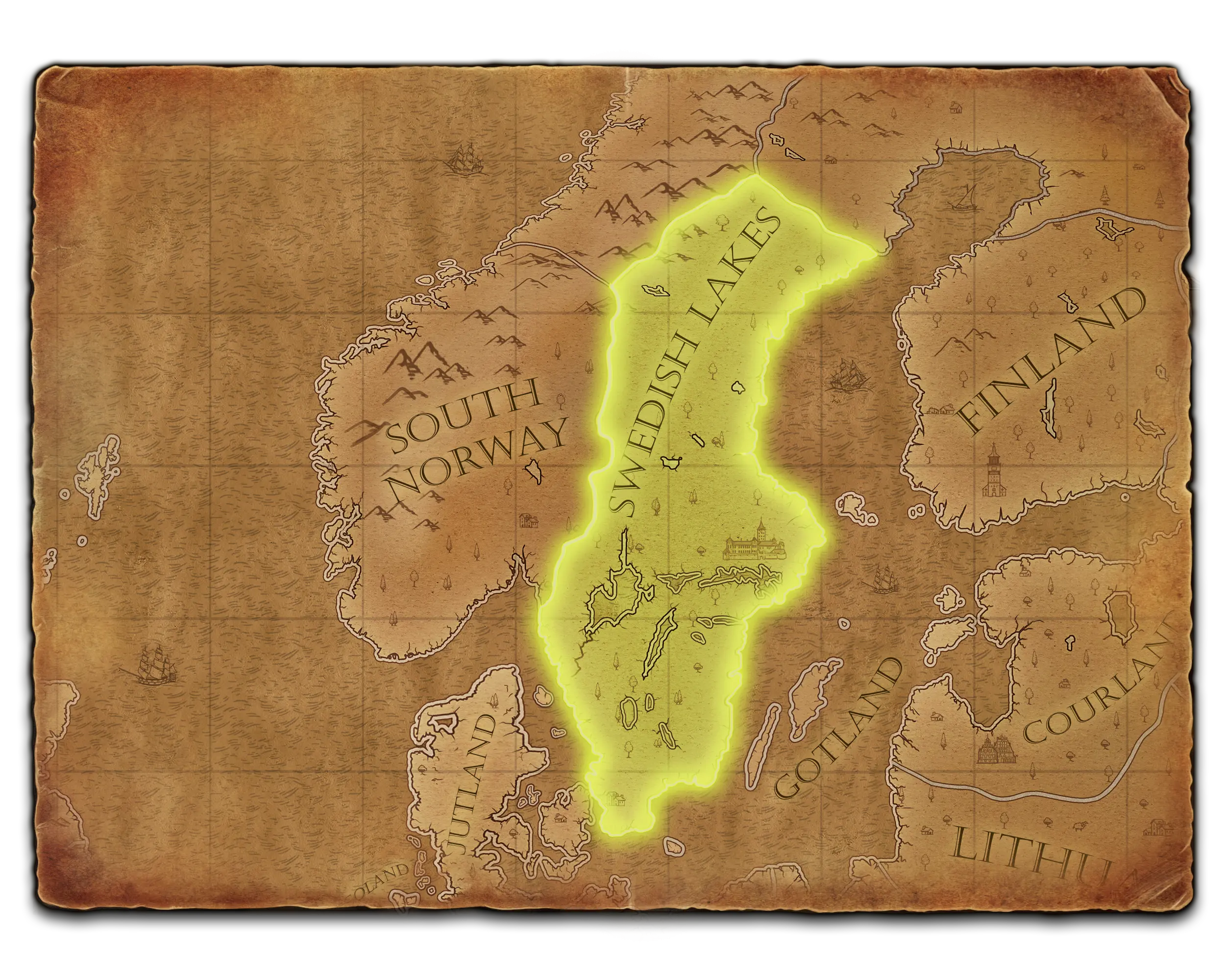İsveç Gölleri map background