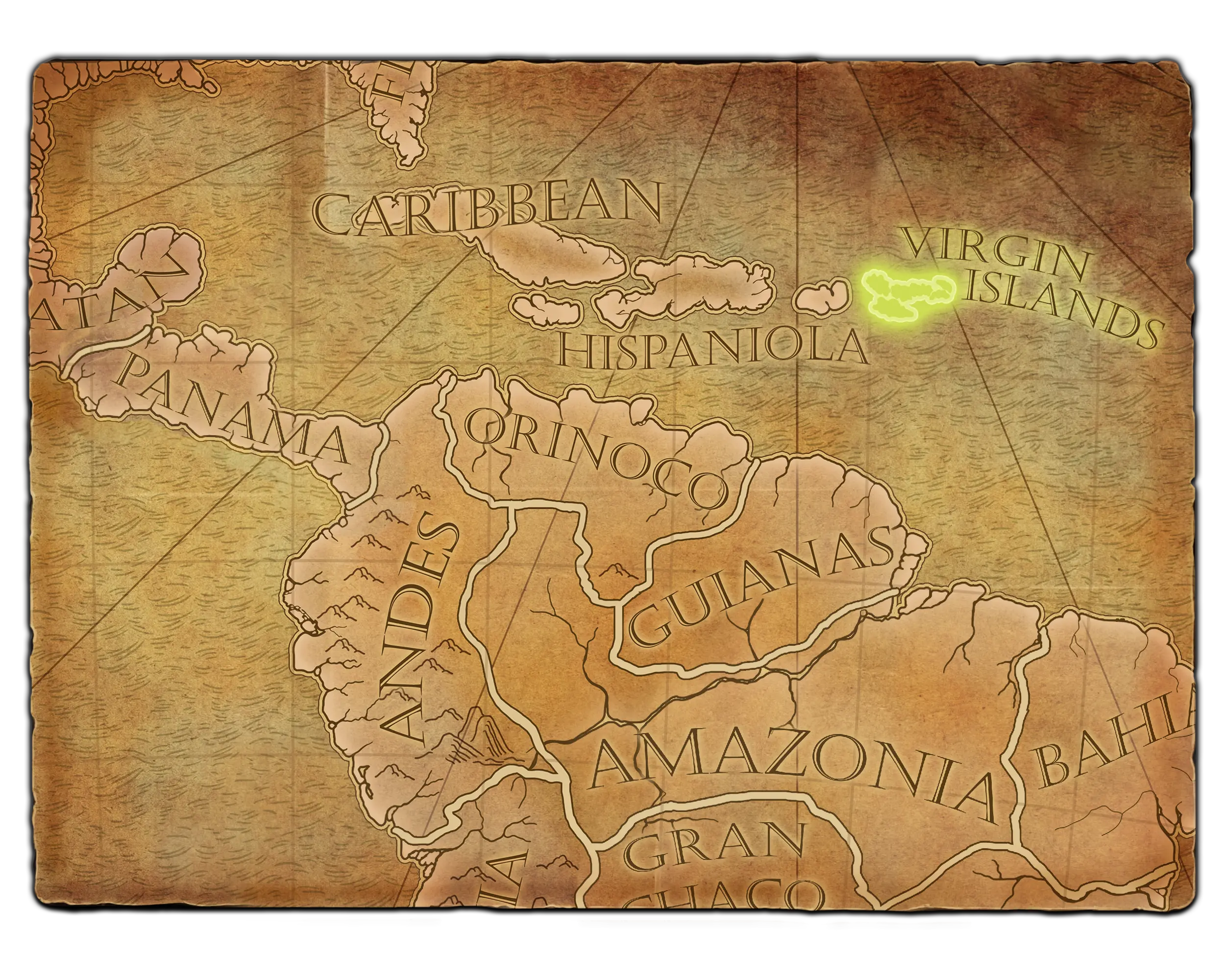 Islas vírgenes XL map background