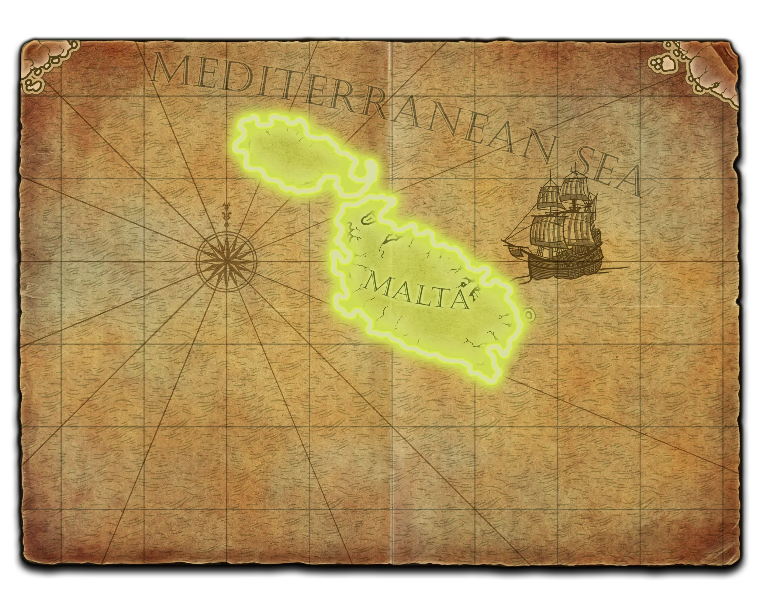 Malta map background